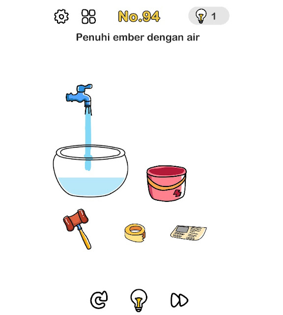 Penuhi ember dengan air