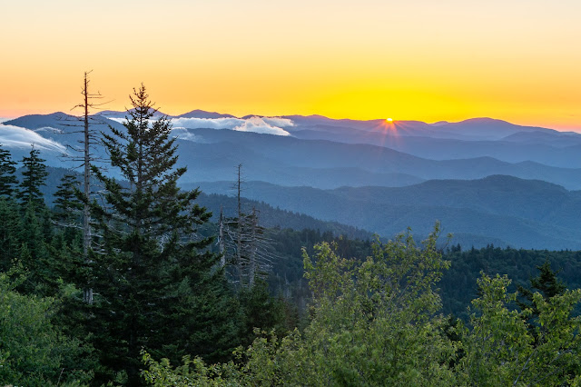 Clingmans Dome Sunrise, Great Smoky Mountains National Park