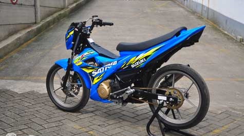 modifikasi satria  fu  road  race  terbaru