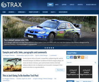Trax Free Blogger Template