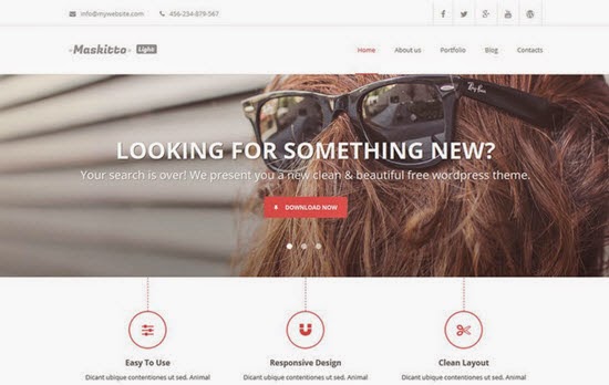 Maskitto Light Free WordPress Theme