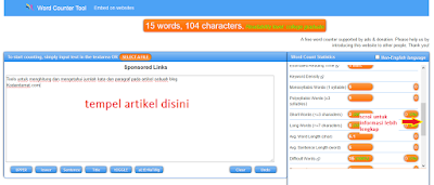 Cara Menghitung dan Mengetahui Jumlah Kata Pada Artikel Blog Dengan Mudah