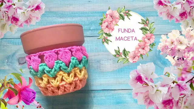 DECORA TUS MACETAS CON CROCHET Aprende Fácil y Rápido Porta Macetas