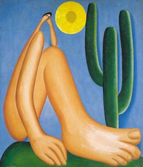 Abaporu, pintura de Tarsila do Amaral. #PraCegoVer