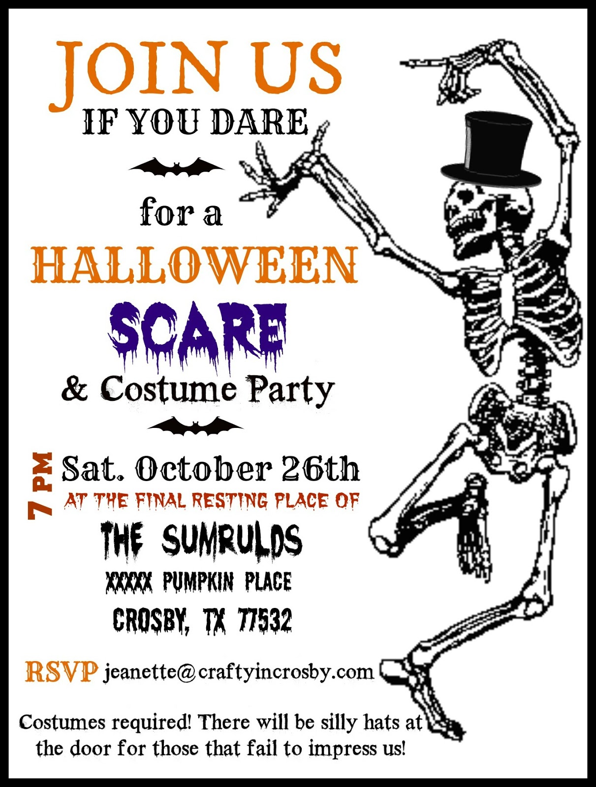 Printable Halloween Party Invitations Templates Free 1