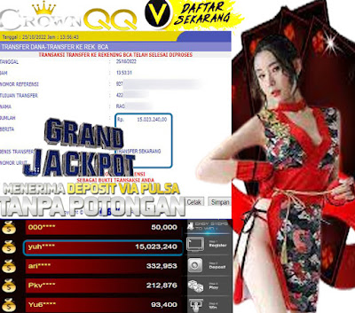 CrownQQ Agen DominoQQ BandarQ dan Domino99 Online Terbesar