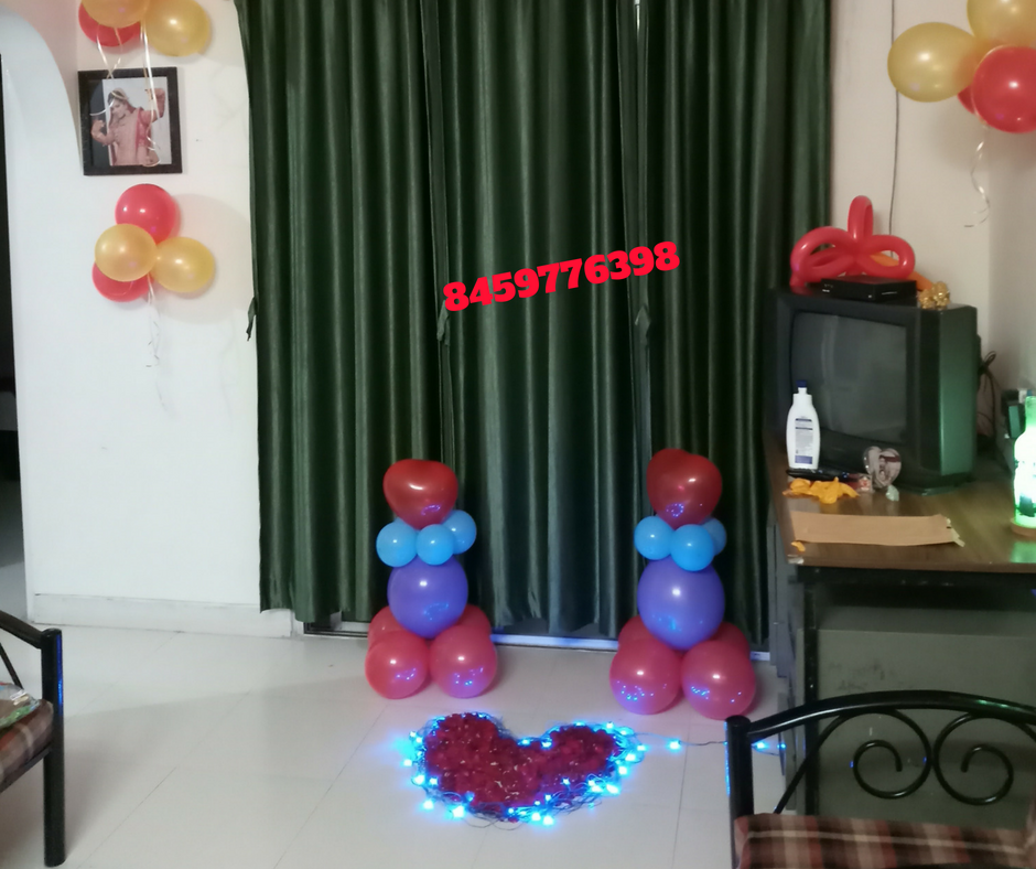 Romantic Room Decoration For Surprise Birthday Party in Pune: Romantic