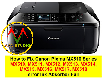 How to Reset Canon Pixma MX510 Series error Ink Absorber Full