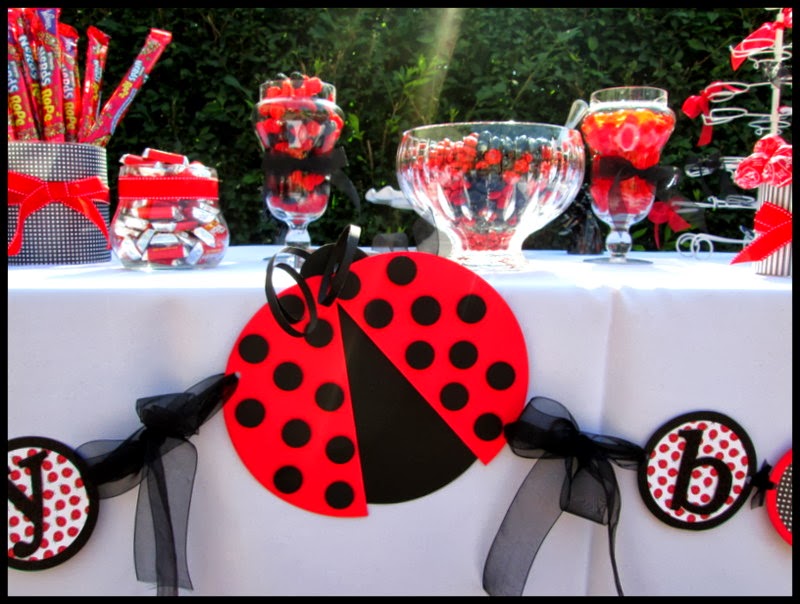 Ladybug party happy birthday banner