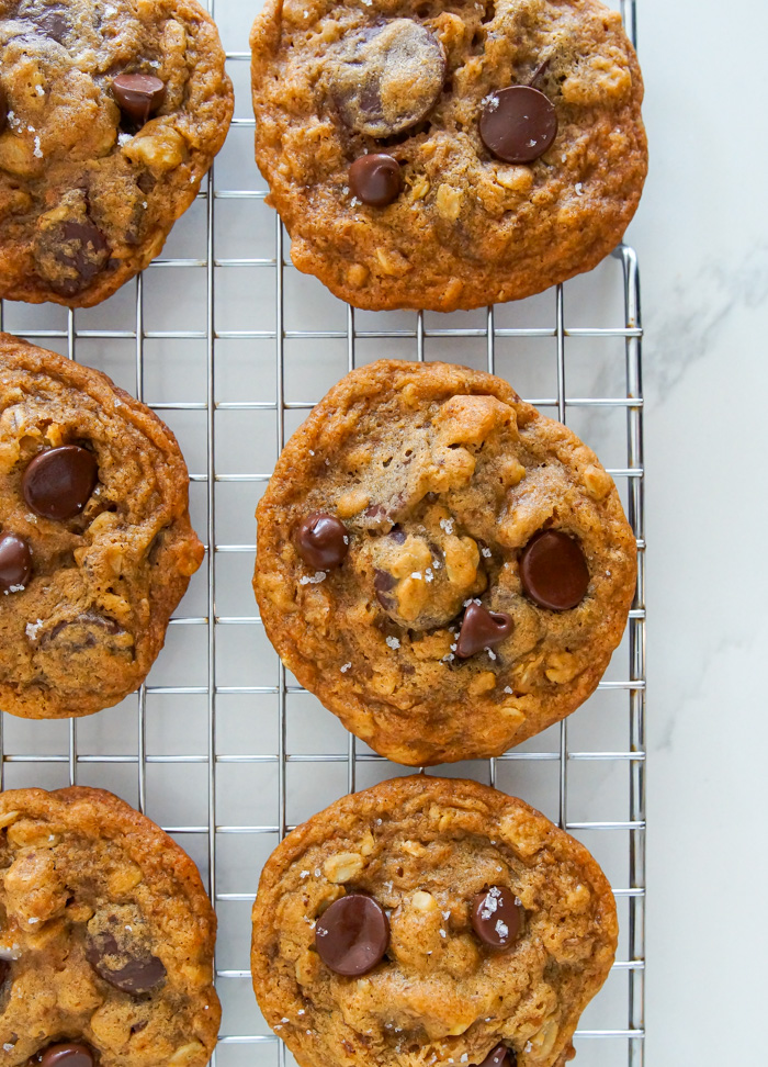 Salted Oatmeal Chocolate Chip Latte Cookies