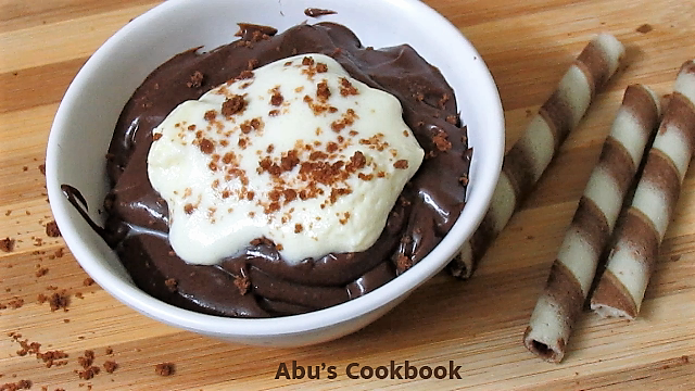 Super tasty microwave chocolate pudding