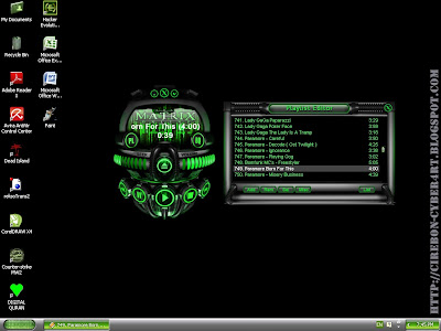 Percantik Tampilan Winamp dengan "Winamp Matrix Skin"