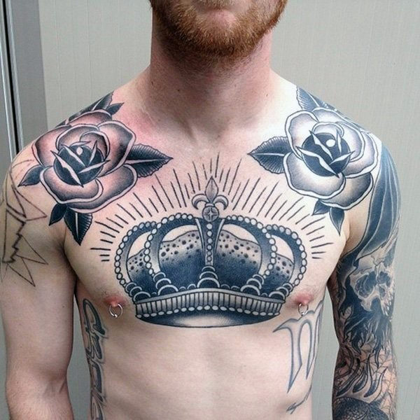 38 incríveis tatuagens masculinas para a clavícula