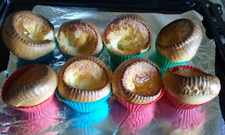 Yorkshire puddings in silicone muffin molds
