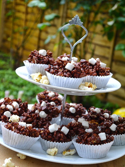 The Betty Stamp Lifestyle Blog Popcorn Salted Chocolate Rice Crispy Cakes