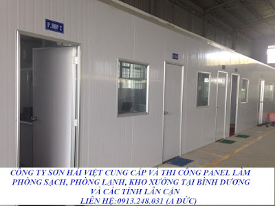 Tấm Panel EPS cách nhiệt làm tường,vách ngăn nhà xưởng tại Bình Dương, Tp Hồ Chí Minh