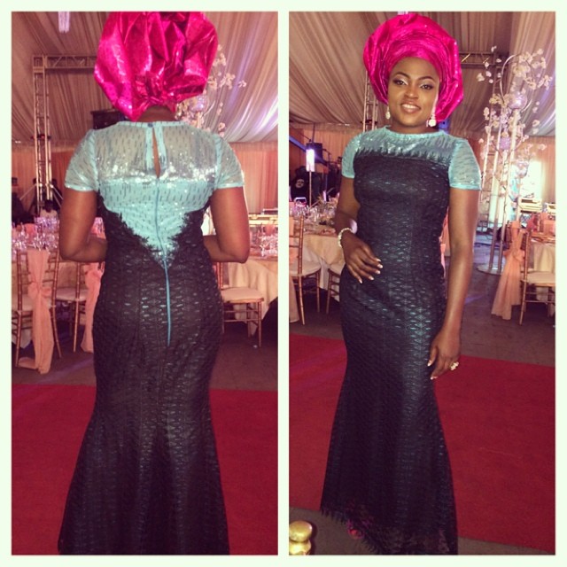 Funke Akindele Rock This Beautiful Native Dress