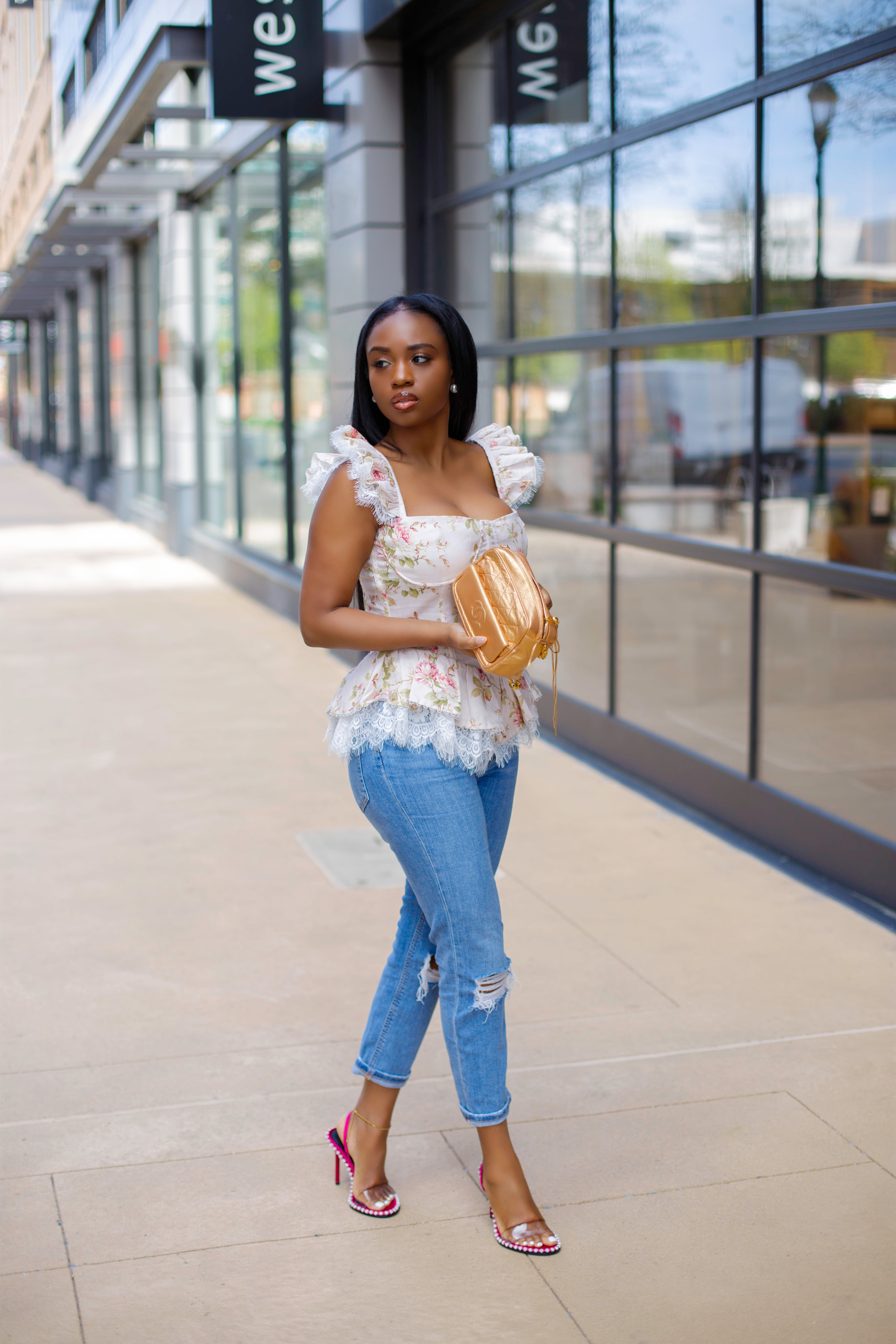 Floral Corset Top