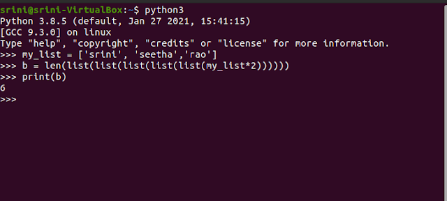 Result of Python List