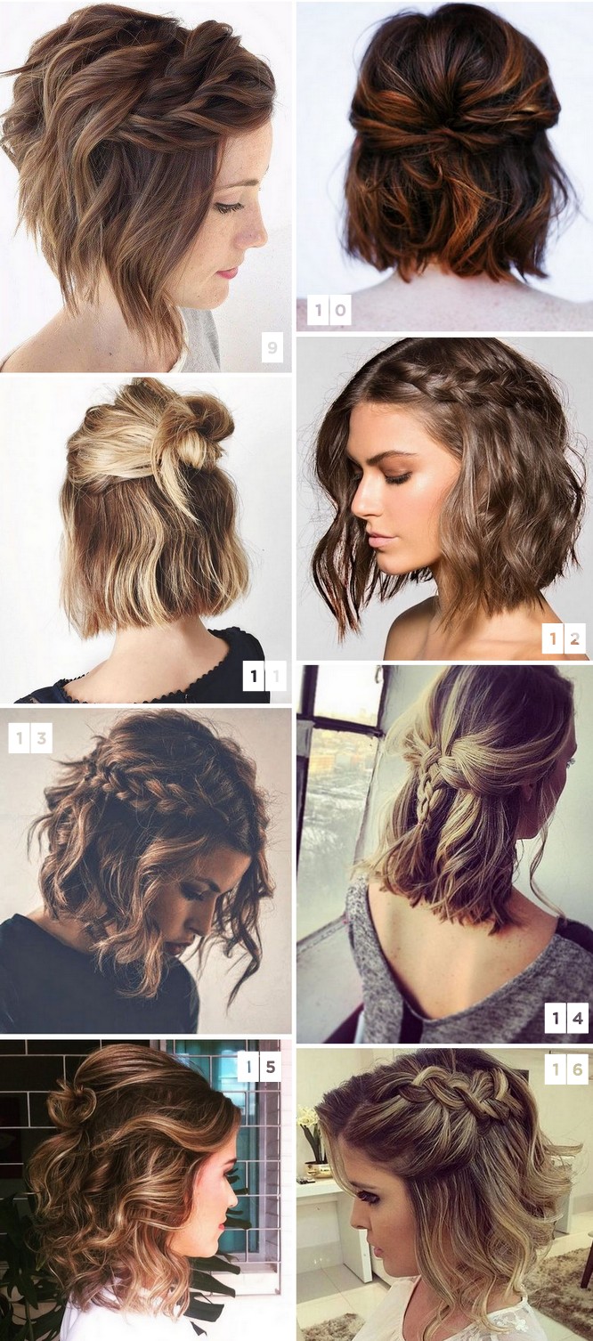 16 Penteados para Cabelos Curtos Populares no Pinterest