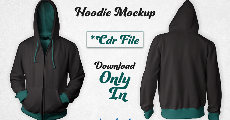  Mockup  Zip Hoodie CDR  File CorelDRAW Free Download  