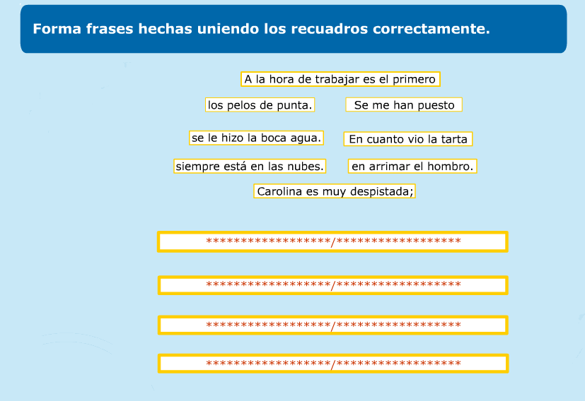 http://www.primerodecarlos.com/TERCERO_PRIMARIA/abril/Unidad10/lengua/actividades/frases_hechas/indice.swf