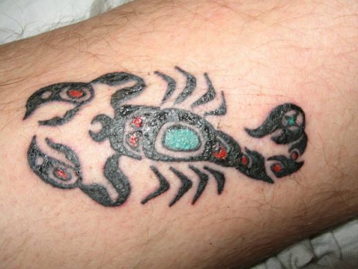 Arm Scorpion Tribal tattoo Designs Pictures