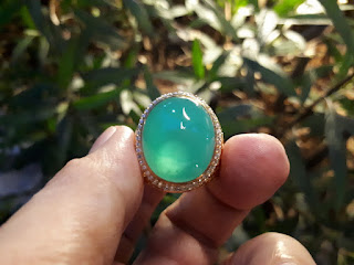 Batu Bacan Doko Relaxa Super HQ BC075 Body Glass Giwang Ikatan Perak