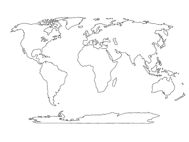 world map stencil printable