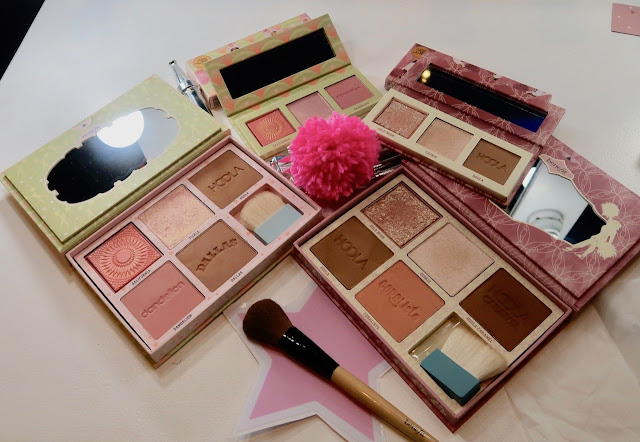 Benefit cheekleader bronze and pink box o powder blush palettes