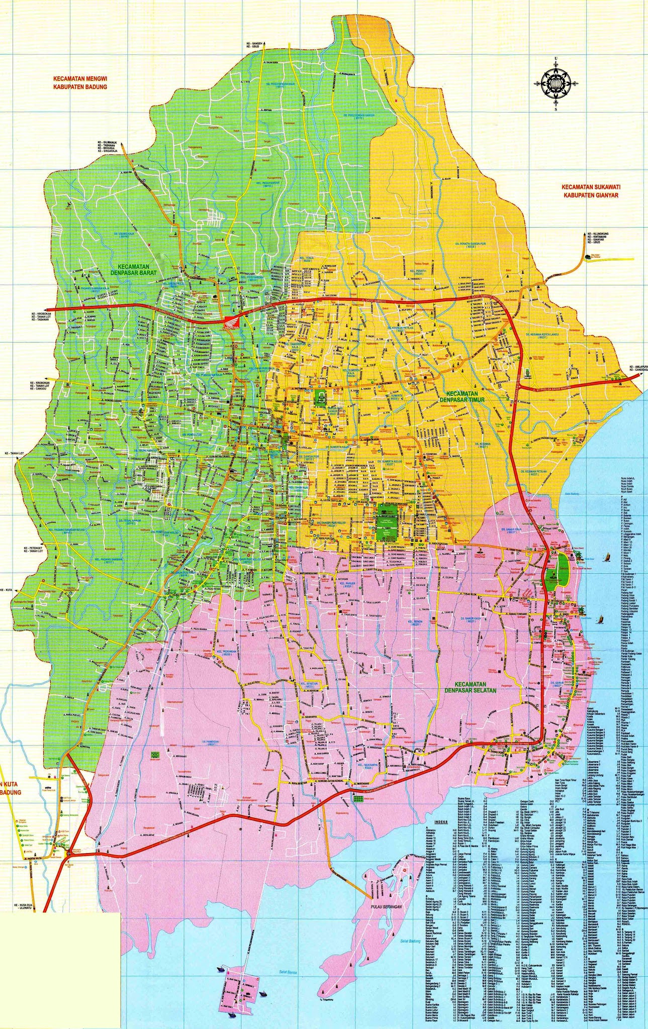  Peta  Kota  Denpasar
