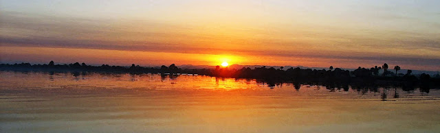 sunrise on the river Nile
