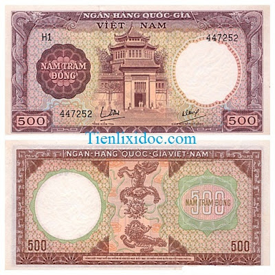 500 đồng việt nam cộng hòa 1964