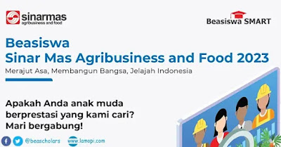 Pendaftaran Beasiswa SMART Sinar Mas Agribusiness and Food 2023