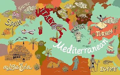All countries of the Mediterranean