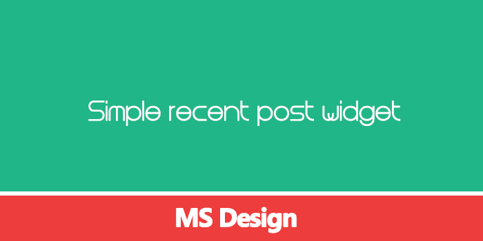 Simple Recent Post Widget For Blogger With Thumbnails - Responsive Blogger Template