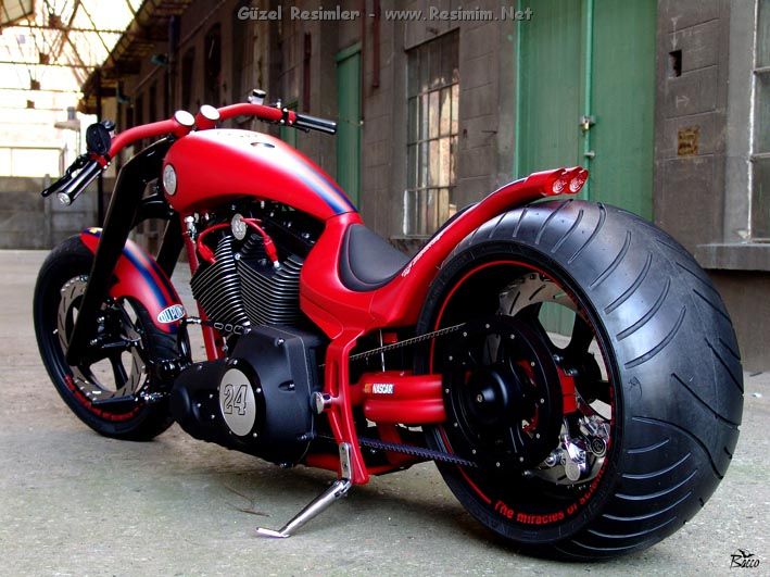 harley davidson with flames