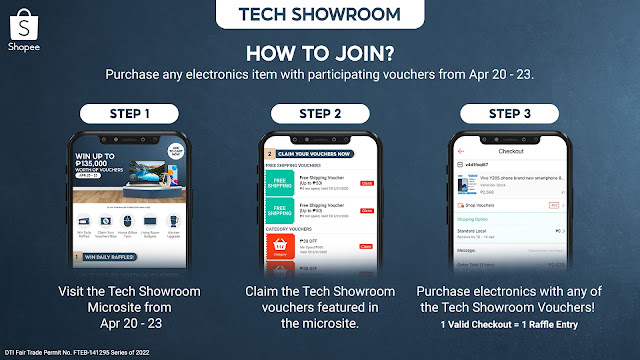 Upgrade your gadgets at Shopee’s Tech Showroom and win up to ₱135,000 worth of vouchers