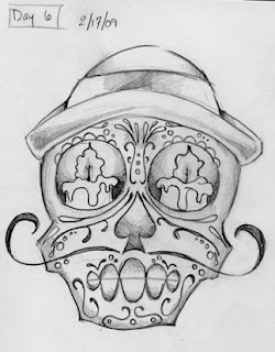 skull drawings, tattoos