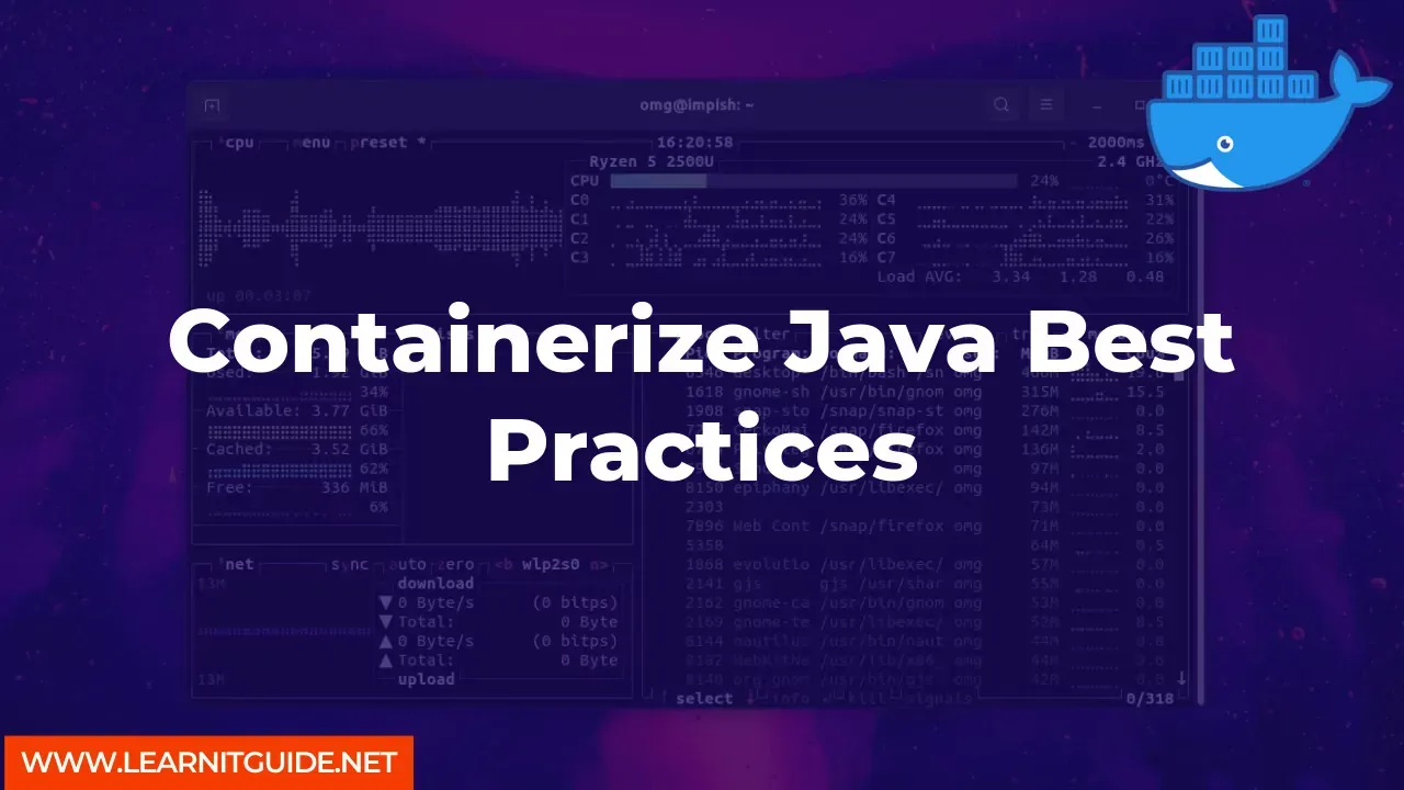 Containerize Java Best Practices