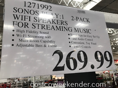 Deal for a set of 2 Sonos Play:1 Wifi Speakers at Costco