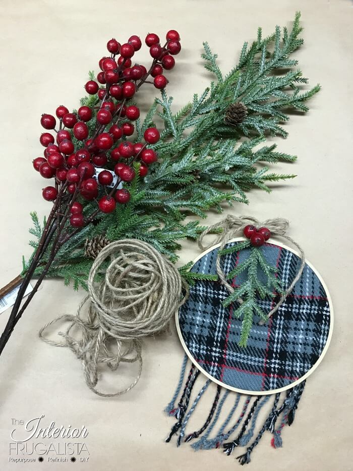 Festive Recycled Sweater Ornament Embellishments