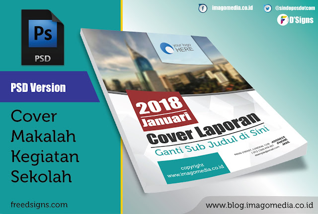 Desain Cover Laporan Modern 2018 Versi Photoshop  Imago Media