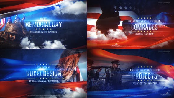 Memorial Day Title : After Effects Template