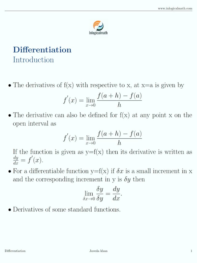 Derivatives of some trignometric function and rules of differentiatiom