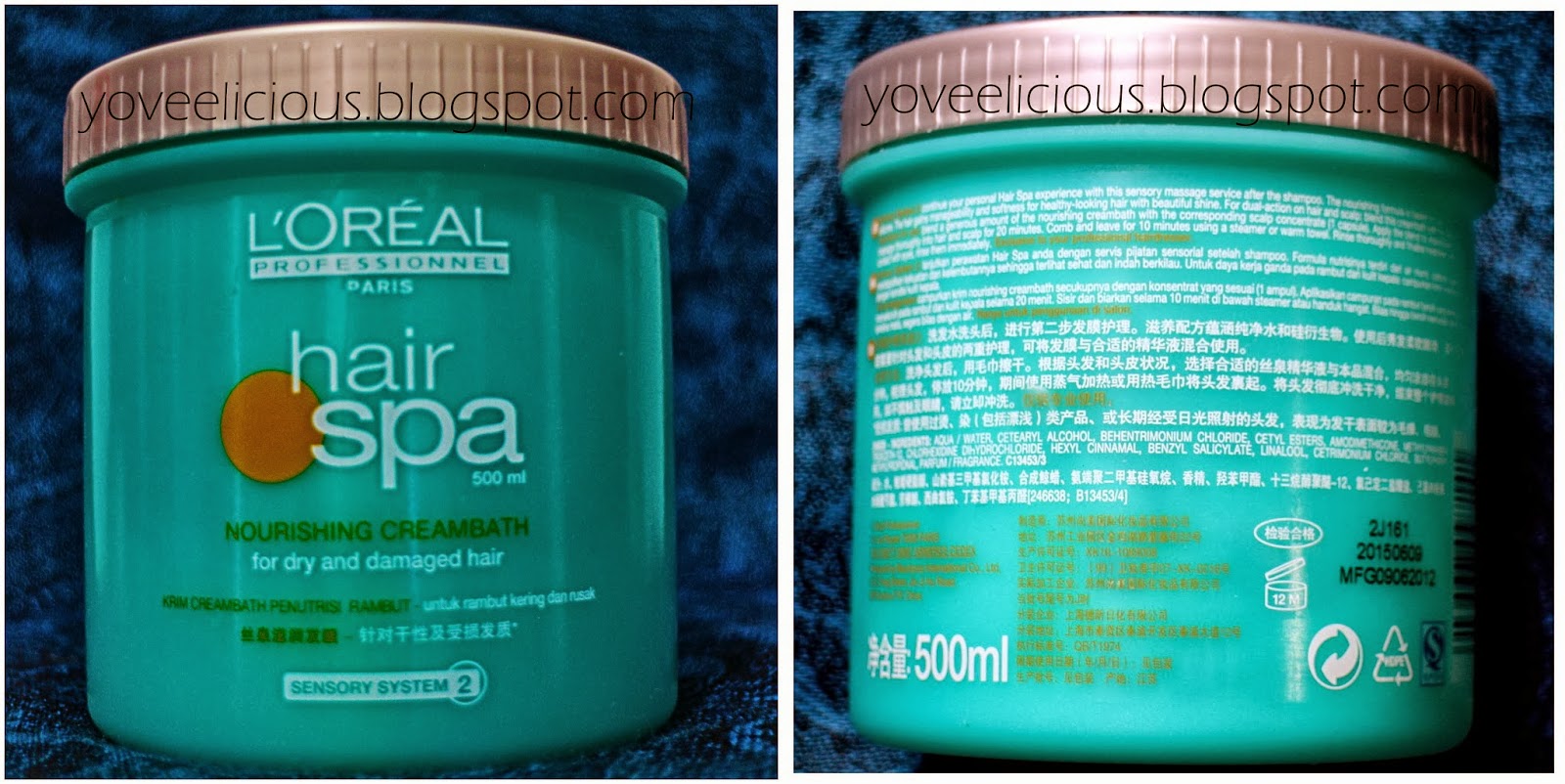 yoveelicious L oreal Hair Spa  Nourishing Creambath  Review