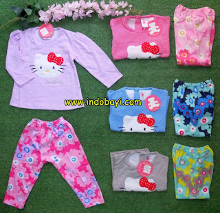 Baju Setelan Bayi Perempuan Hello Kitty