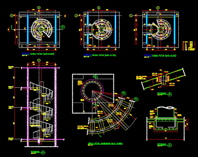  Tangga  Putar  File Dwg Kaula Ngora Download Kumpulan 