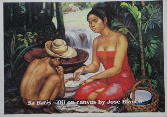 Sa Batis painting postcard