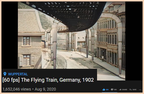 [60 fps] The Flying Train, Germany, 1902